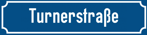 Straßenschild Turnerstraße zum kostenlosen Download