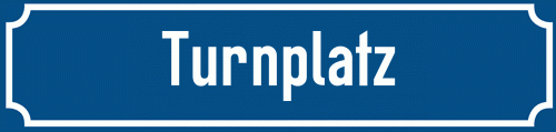 Straßenschild Turnplatz