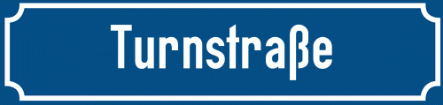 Straßenschild Turnstraße