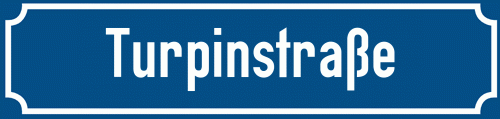 Straßenschild Turpinstraße