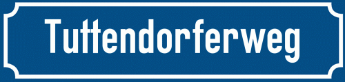 Straßenschild Tuttendorferweg