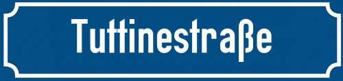 Straßenschild Tuttinestraße