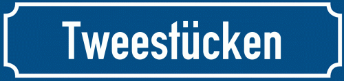 Straßenschild Tweestücken