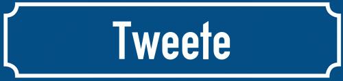 Straßenschild Tweete