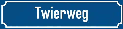 Straßenschild Twierweg zum kostenlosen Download