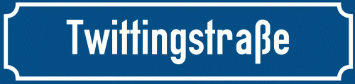 Straßenschild Twittingstraße