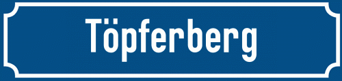 Straßenschild Töpferberg