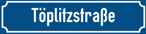 Straßenschild Töplitzstraße zum kostenlosen Download