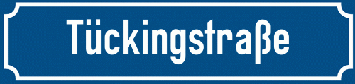 Straßenschild Tückingstraße