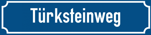 Straßenschild Türksteinweg