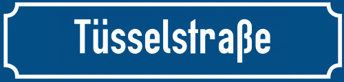 Straßenschild Tüsselstraße