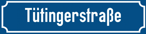 Straßenschild Tütingerstraße