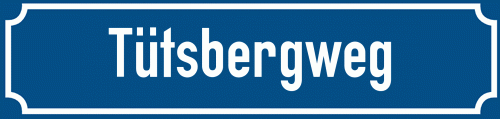 Straßenschild Tütsbergweg