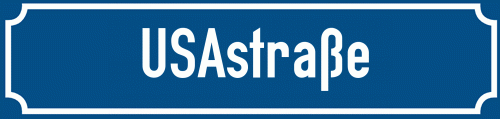 Straßenschild USAstraße