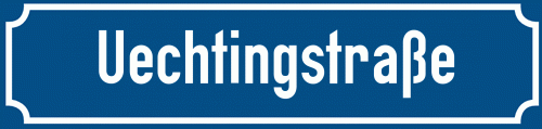 Straßenschild Uechtingstraße zum kostenlosen Download