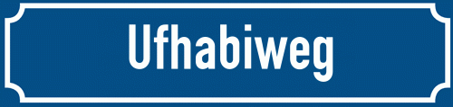 Straßenschild Ufhabiweg