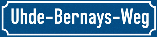 Straßenschild Uhde-Bernays-Weg
