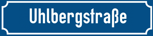 Straßenschild Uhlbergstraße