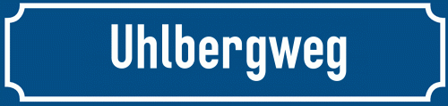 Straßenschild Uhlbergweg zum kostenlosen Download