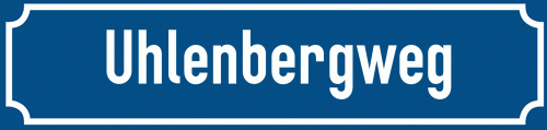 Straßenschild Uhlenbergweg