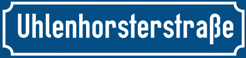 Straßenschild Uhlenhorsterstraße