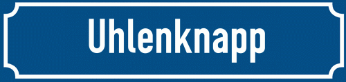 Straßenschild Uhlenknapp zum kostenlosen Download