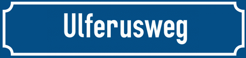 Straßenschild Ulferusweg
