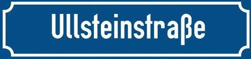 Straßenschild Ullsteinstraße zum kostenlosen Download