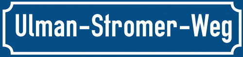 Straßenschild Ulman-Stromer-Weg