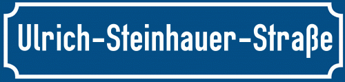 Straßenschild Ulrich-Steinhauer-Straße