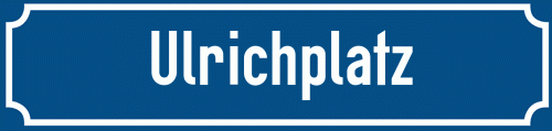 Straßenschild Ulrichplatz