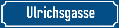 Straßenschild Ulrichsgasse