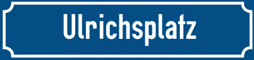 Straßenschild Ulrichsplatz