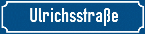 Straßenschild Ulrichsstraße