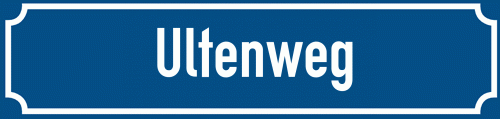 Straßenschild Ultenweg