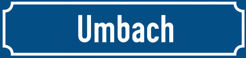 Straßenschild Umbach