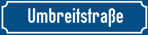 Straßenschild Umbreitstraße