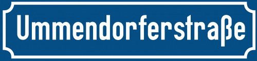 Straßenschild Ummendorferstraße zum kostenlosen Download