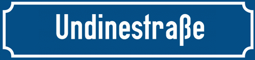 Straßenschild Undinestraße