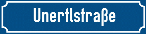 Straßenschild Unertlstraße