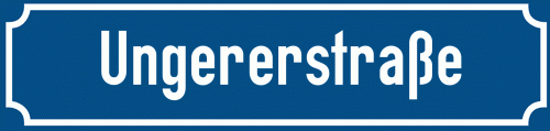 Straßenschild Ungererstraße
