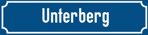 Straßenschild Unterberg