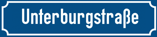 Straßenschild Unterburgstraße