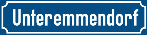 Straßenschild Unteremmendorf