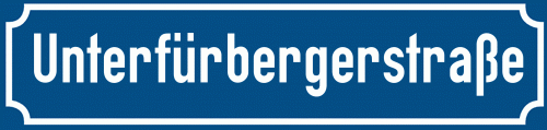 Straßenschild Unterfürbergerstraße