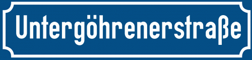 Straßenschild Untergöhrenerstraße