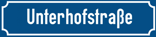 Straßenschild Unterhofstraße