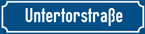 Straßenschild Untertorstraße zum kostenlosen Download