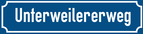 Straßenschild Unterweilererweg zum kostenlosen Download