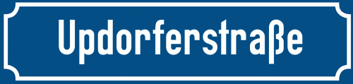 Straßenschild Updorferstraße